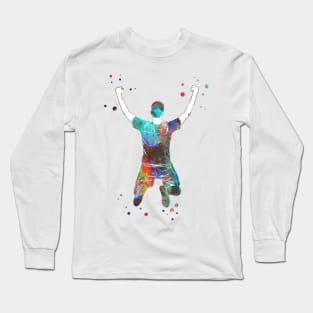 Male Soccer Player Long Sleeve T-Shirt